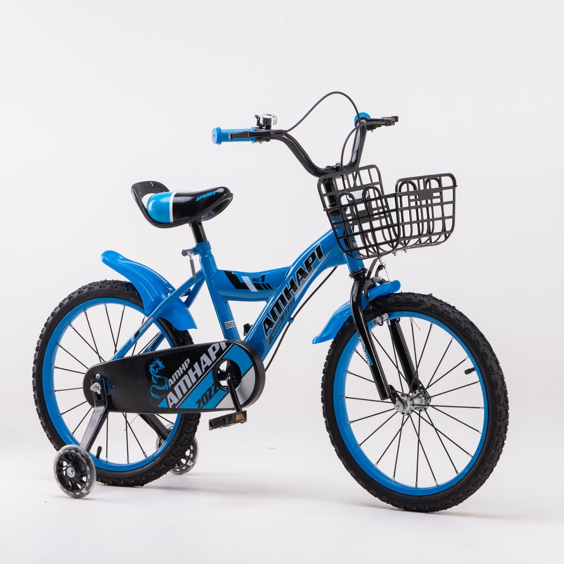 Фото Велосипед детский AMHAPI YM-100-4 18" Голубой (2000989609582)