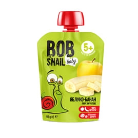Bob Snail пюре дит. яблучно-бананові 90г 3028 П (4820219343028)