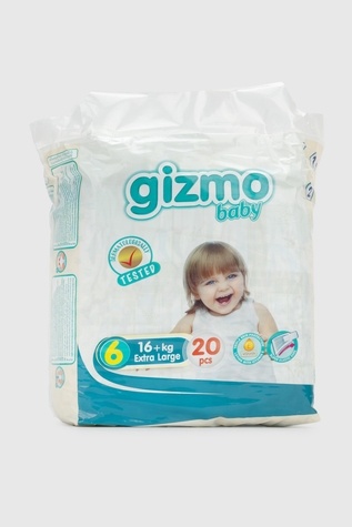 Фото Підгузники GIZMO BABY X-LARGE (16+ кг) 95132 Різнокольоровий (8681020801628)