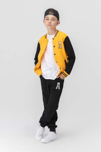 Фото Спортивний костюм для хлопчика (кофта, штани) Lizi 582 170 см Жовтий (2000989981350W)