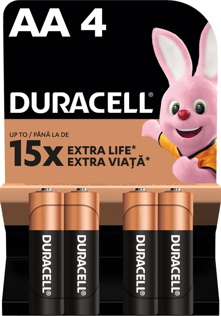 Фото Батарейки Duracell 5014459 AA (LR6) 1.5V 4 шт (5000394076952)