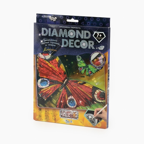 Фото Комплект творчої творчості "Diamond Decor Метелики" Danko Toys DD-01-10 Різнокольоровий (2000989844655)