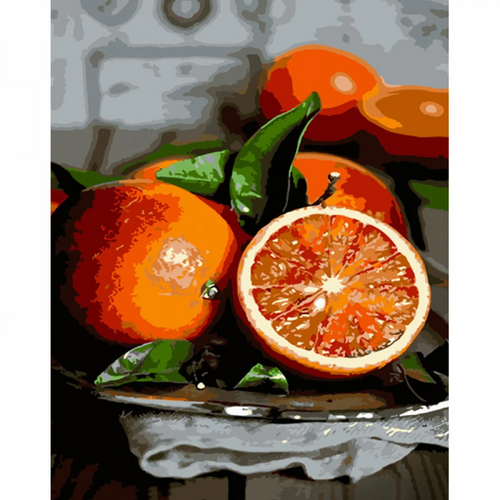 Фото Набор для росписи по номерам Strateg GS814 Сочный апельсин 40х50 см (4823113848194)