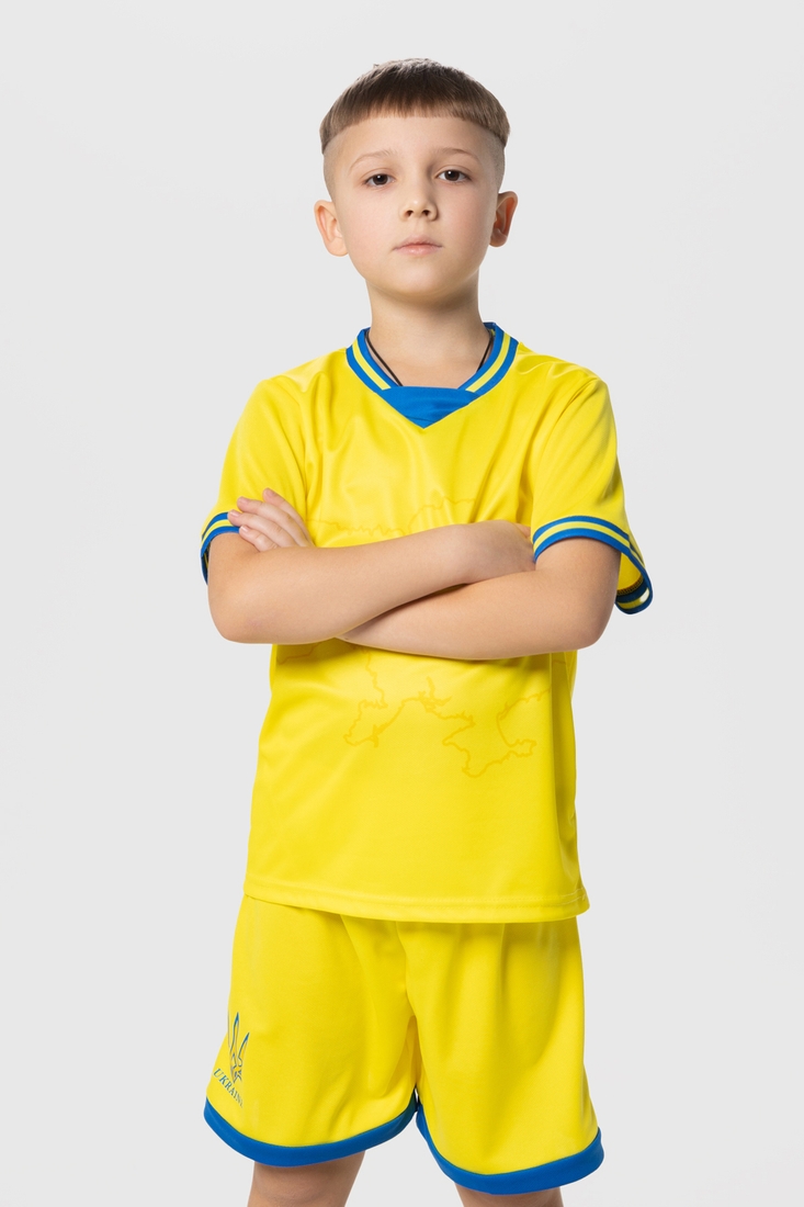 Фото Футбольна форма для хлопчика BLD UKRAINE 104 см Жовтий (2000990313072A)