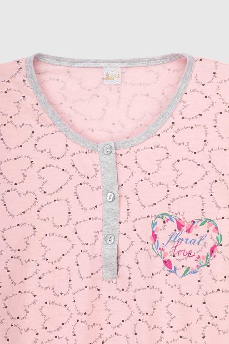 Фото Ночная рубашка женская Sevgi 3233 M Розовый (2000990114303A)