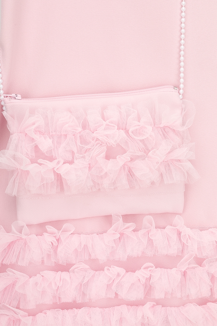 Фото Платье бальное с узором для девочки Wecan 24086 104 см Розовый (2000990145321A)