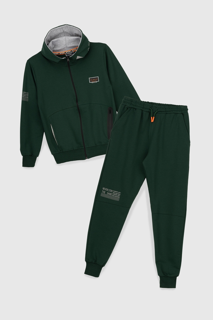 Фото Спортивний костюм для хлопчика MAGO 244006 кофта + штани 158 см Зелений (2000989919278D)