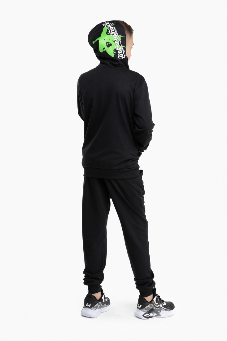 Фото Спортивний костюм (кофта,реглан,штани) для хлопчика 8896 176 см Чорний (2000989896241D)