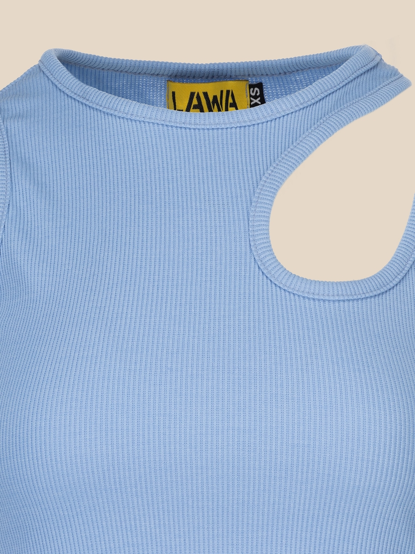 Фото Топ однотонний жіночий LAWA WTC02317 XS Блакитний (2000990557728S)(LW)