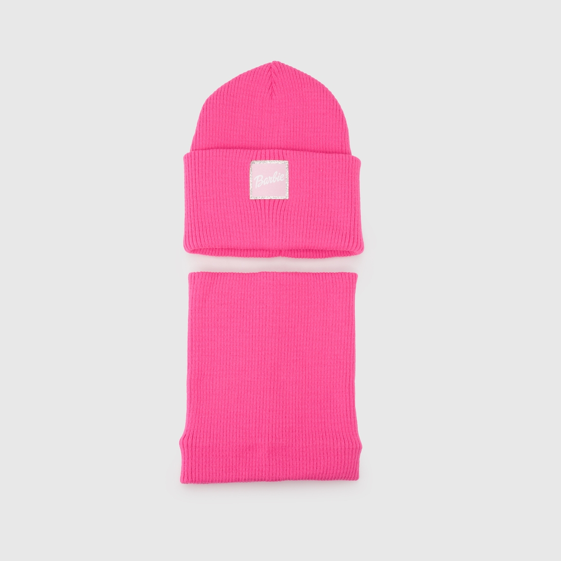 Фото Набор шапка+снуд для девочки Talvi БАРБИ One Size Малиновый (2000990194435D)
