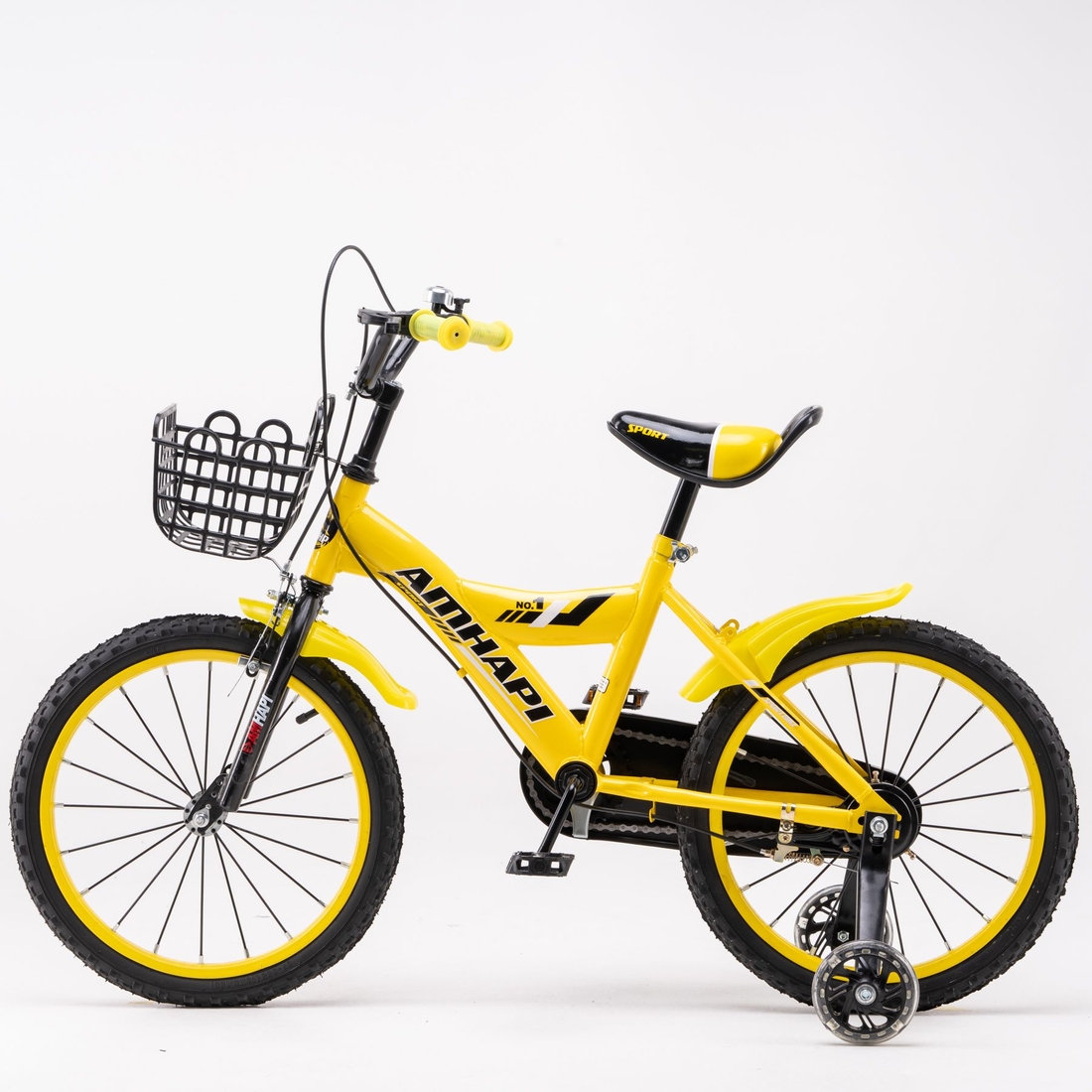 Фото Велосипед детский AMHAPI YM-100-4 18" Желтый (2000989566915)