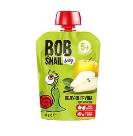 Bob Snail пюре дит. яблучно-грушеві 90г 3011 П (4820219343011)