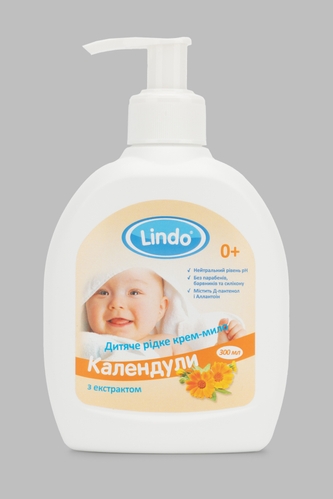 Дитяче рідке крем-мило з екстрактом календули Lindo U 762 Різнокольоровий (4826721517629)