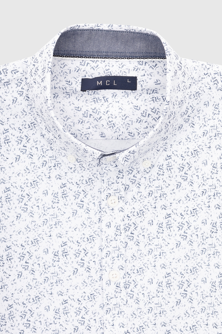 Фото Рубашка классическая с узором мужская MCL 32589 2XL Белый (2000990014573D)
