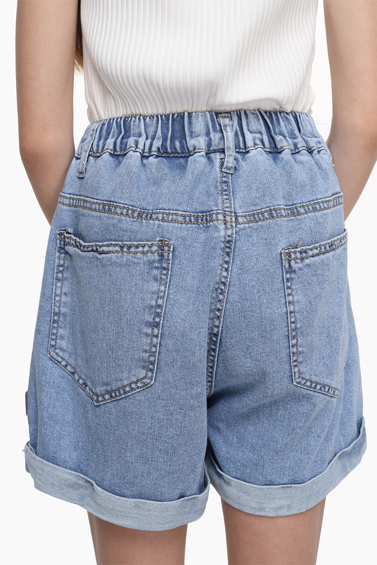Фото Шорти джинсові для дівчинки XZKAMI XK1011 152 см Блакитний (2000989373957S)
