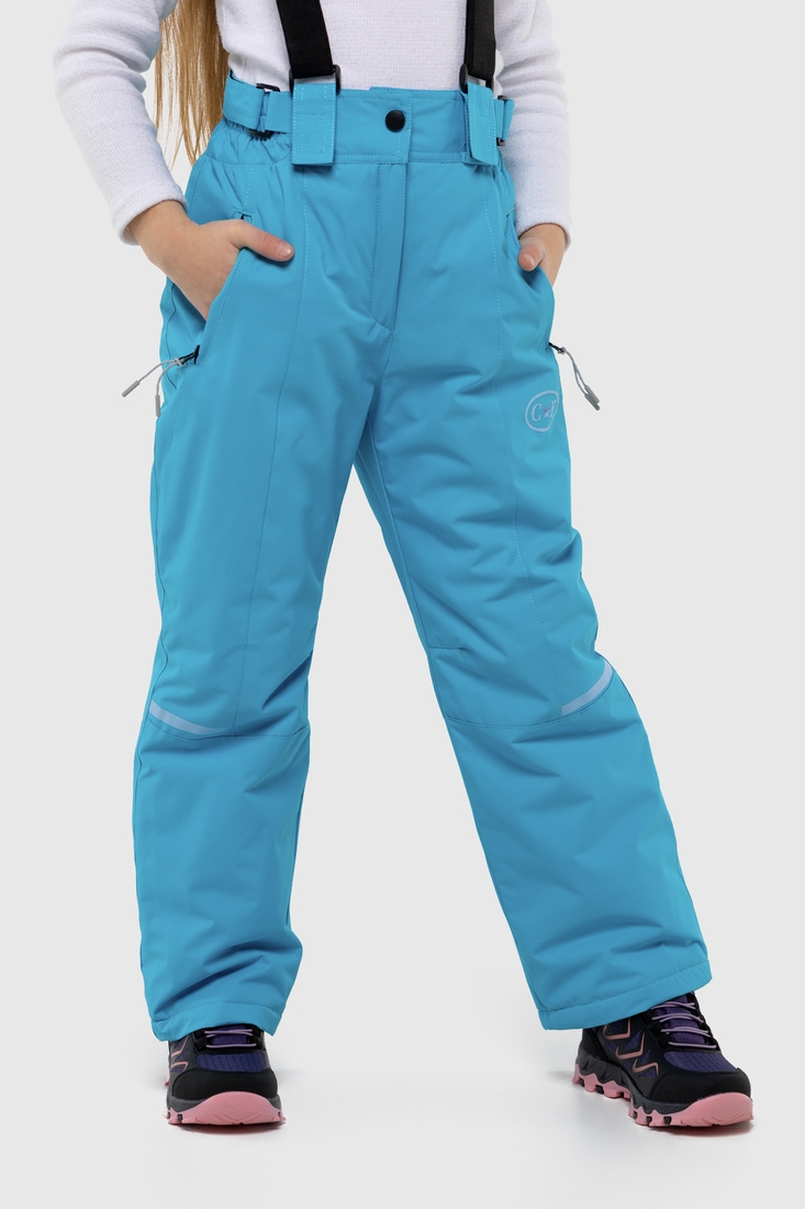 Фото Штаны на шлейках для девочки B-32 116 см Голубой (2000989626282W)