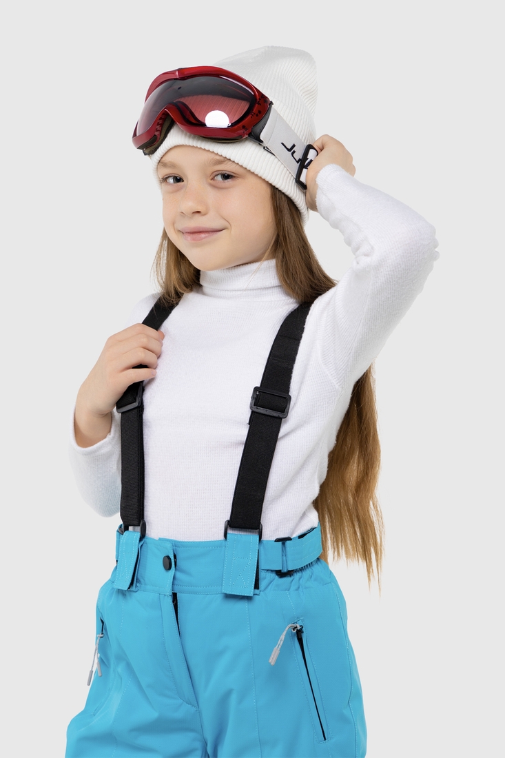 Фото Штаны на шлейках для девочки B-32 116 см Голубой (2000989626282W)
