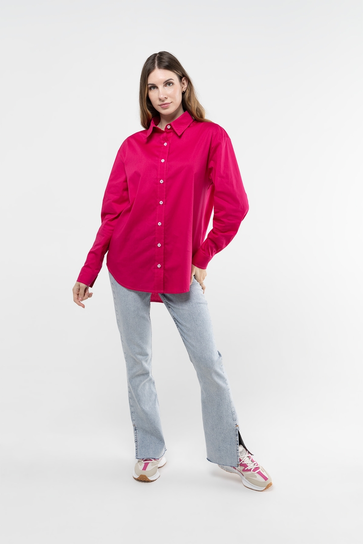 Фото Рубашка однотонная женская LAWA CTM WTC02313 XL Малиновый (2000989948087D)(LW)