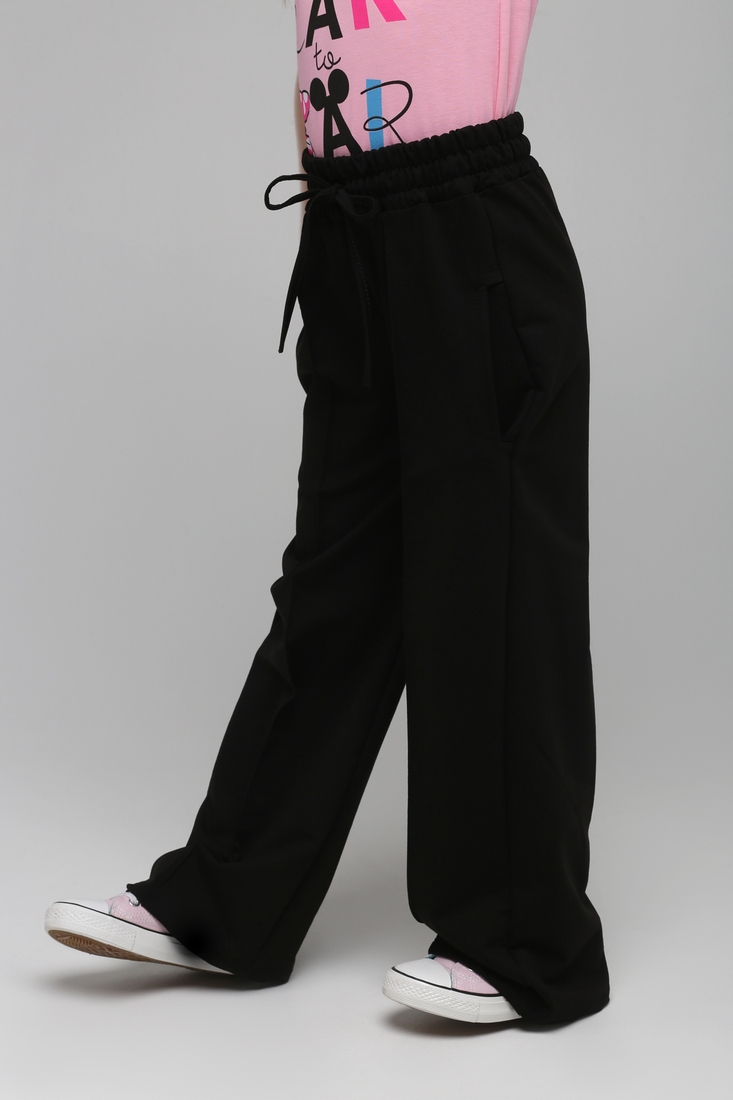 Фото Спортивные штаны палаццо для девочки Atabey 10010-2 146 см Черный (2000989477709D)