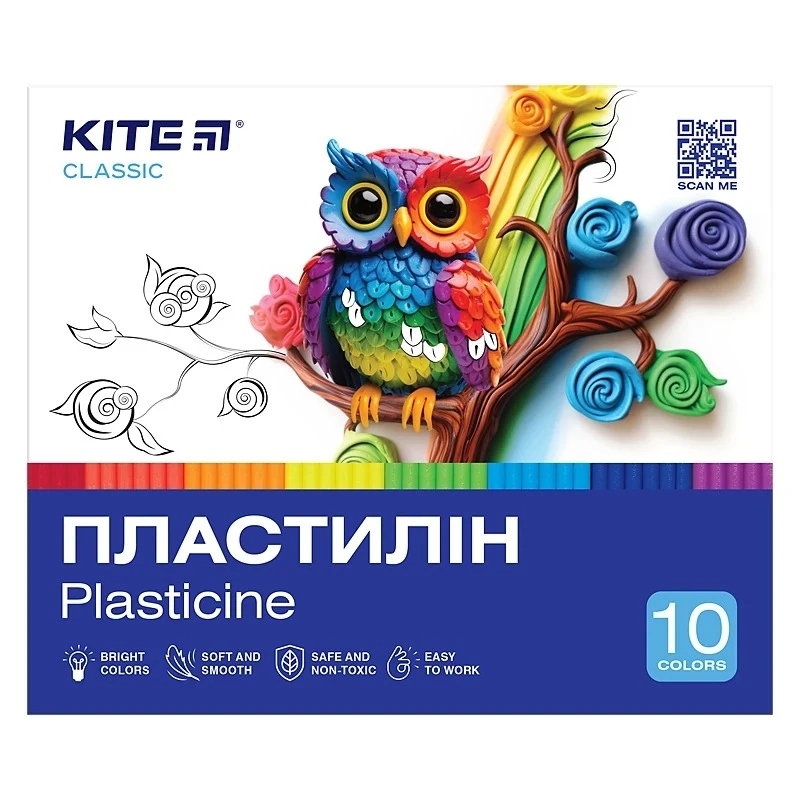 Фото Пластилин восковой Kite K-094 Разноцветный (4063276208408)