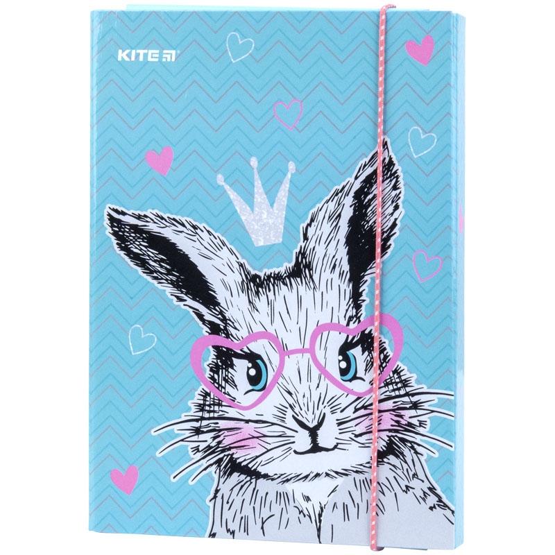 Фото Папка для зошитів Kite K21-210-1 Cute Bunny B5 (4063276035349)