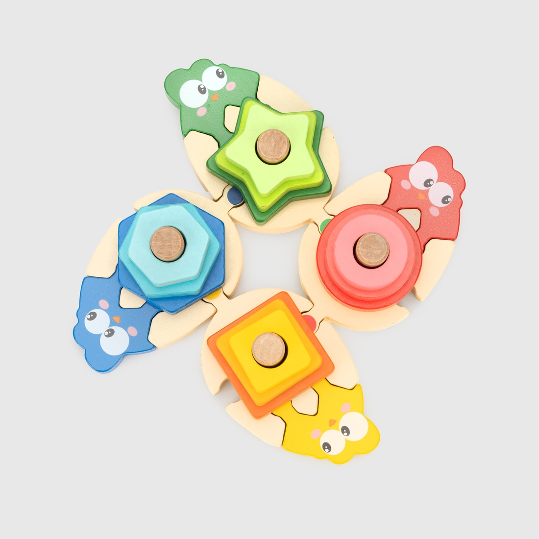 Фото Игрушка деревянная "Геометрика" JH-0093 Разноцветный (2002014994106)