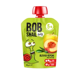 Bob Snail пюре дит. яблучно-персикові 90г 3035 П (4820219343035)