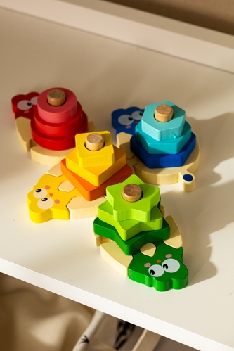 Фото Игрушка деревянная "Геометрика" JH-0093 Разноцветный (2002014994106)