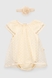 Бодi-сукня святкова Mini born 3419 62 см Бежевий (2000990265012A) Фото 1 з 8