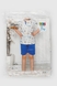 Пижама футболка+шорты для мальчика Tom John 89169 110-116 см Бело-синий (2000990637352S) Фото 9 из 9