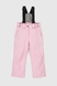 Штани на шлейках для дівчинки D-29 110 см Рожевий (2000989625858W) Фото 1 з 10