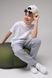 Спортивні штани для хлопчика з принтом Pitiki 1006-3 158 см Світло-сірий (2000989523642D) Фото 6 з 13