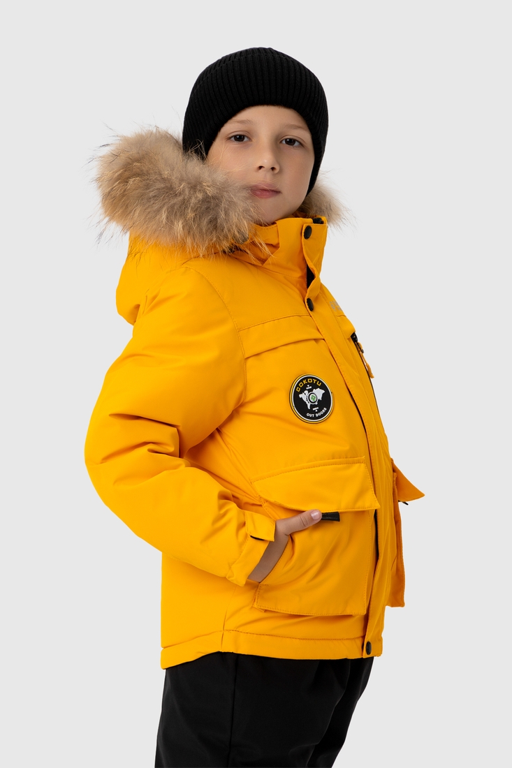 Фото Комбинезон для мальчика T-938 куртка + штаны на шлейках 122 см Желтый (2000989625254W)