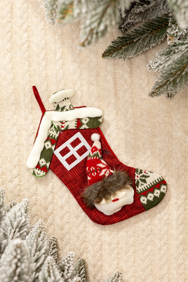 Фото Носок рождественский "Дед Мороз" XD52661 Разноцветный (2000990241351)(NY)(SN)