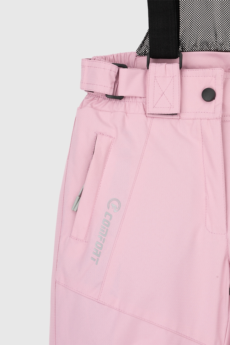 Фото Штани на шлейках для дівчинки D-29 110 см Рожевий (2000989625858W)