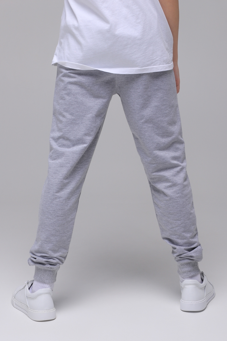 Фото Спортивні штани для хлопчика з принтом Pitiki 1006-3 158 см Світло-сірий (2000989523642D)