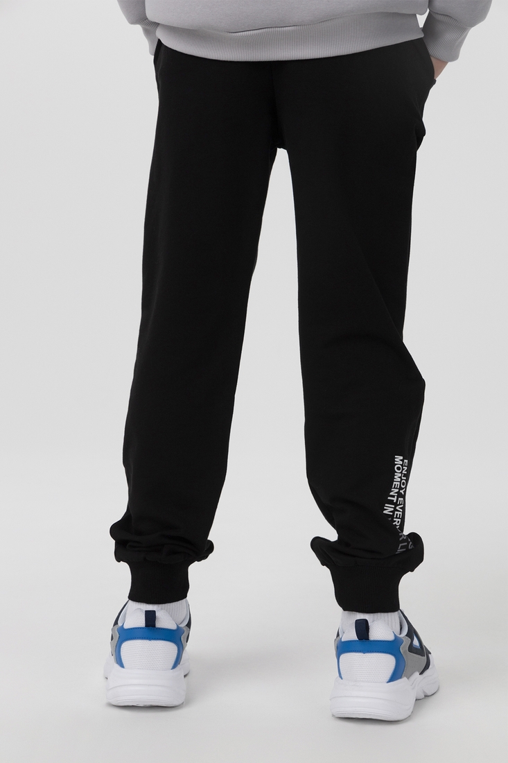 Фото Спортивні штани з принтом для хлопчикаDeniz 600 146 см Чорний (2000990123848D)