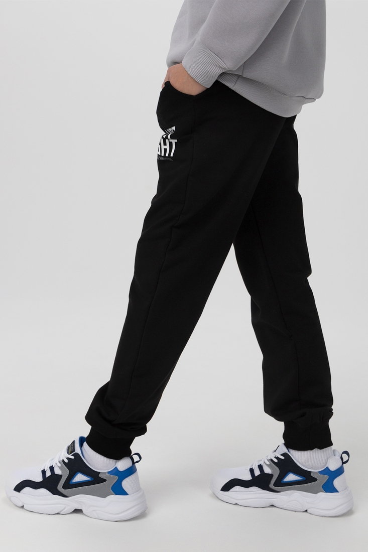 Фото Спортивні штани з принтом для хлопчикаDeniz 600 146 см Чорний (2000990123848D)