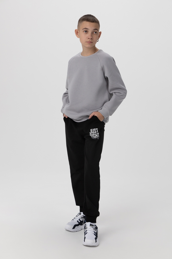 Фото Спортивные штаны с принтом для мальчикаDeniz 600 146 см Черный (2000990123848D)