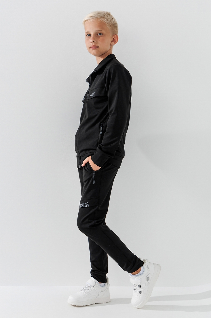Фото Спортивный костюм (кофта+штаны) для мальчика Niki Life 888 116 см Черный (2000990570758W)
