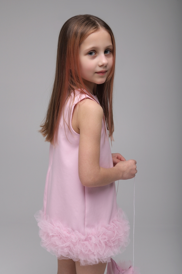 Фото Сукня для дівчинки з принтом 23255 Wecan 110 см Рожевий (2000989428039D)