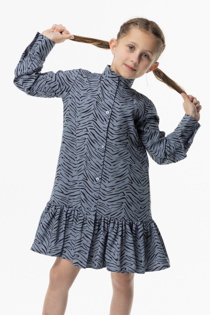 Фото Сукня з візерунком для дівчинки Tais №7-1 140 см Сірий (2000989585824D)