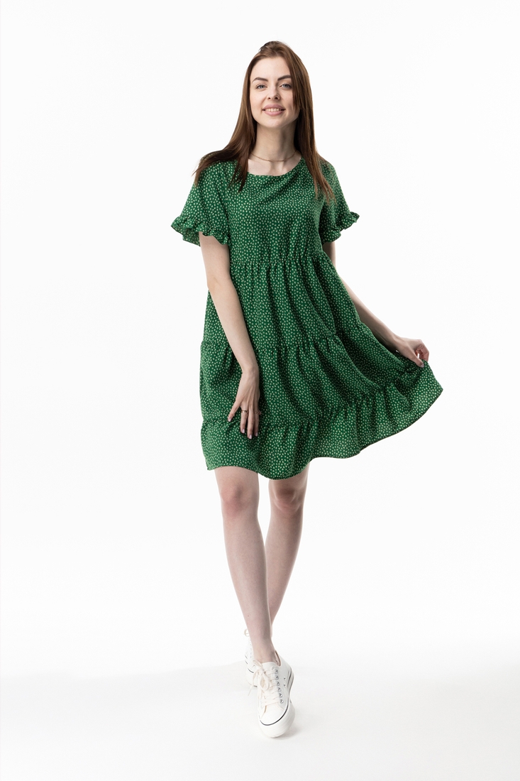 Фото Платье с узором женское W23-11 L Зеленый (2000989402695S)