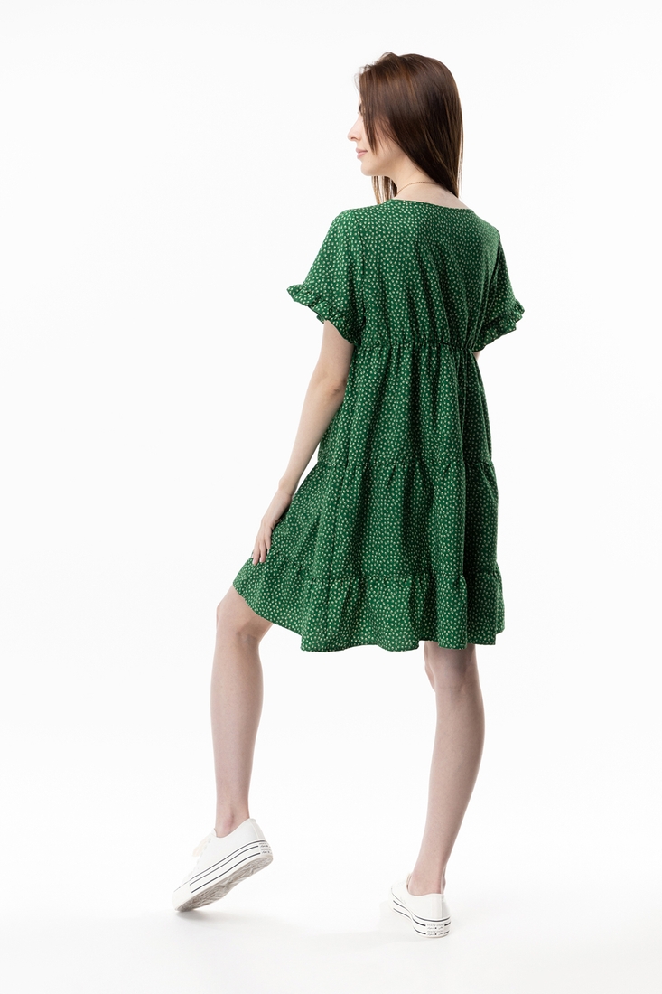 Фото Платье с узором женское W23-11 S Зеленый (2000989402671S)