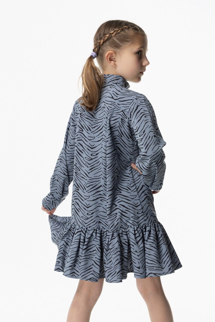 Фото Платье с узором для девочки Tais №7-1 140 см Серый (2000989585824D)