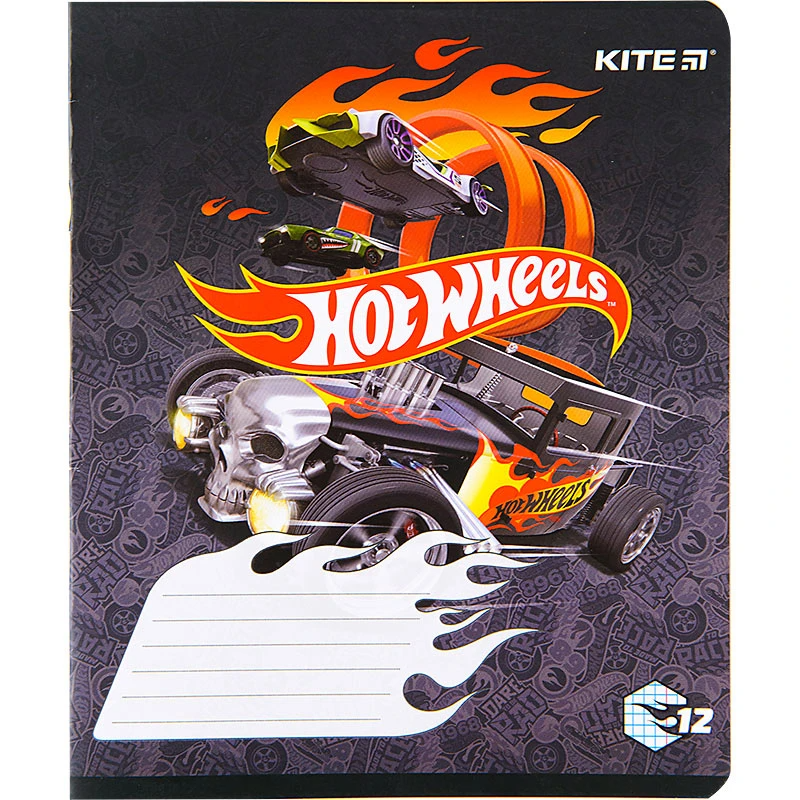 Фото Зошит учнівський "Hot Wheels" Kite HW22-232 12 арк. (4063276127556)