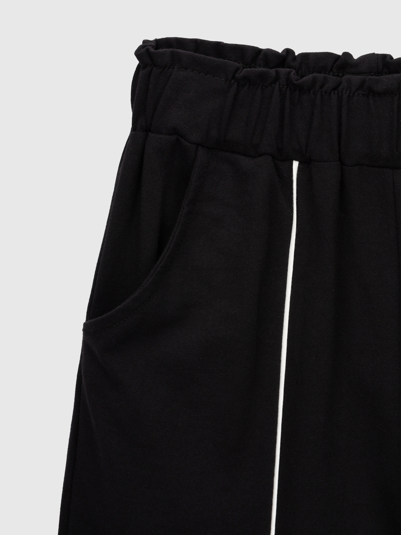 Фото Спортивні штани однотонні прямі для дівчинки Тімі 41136 164 см Чорний (2000990540690D)