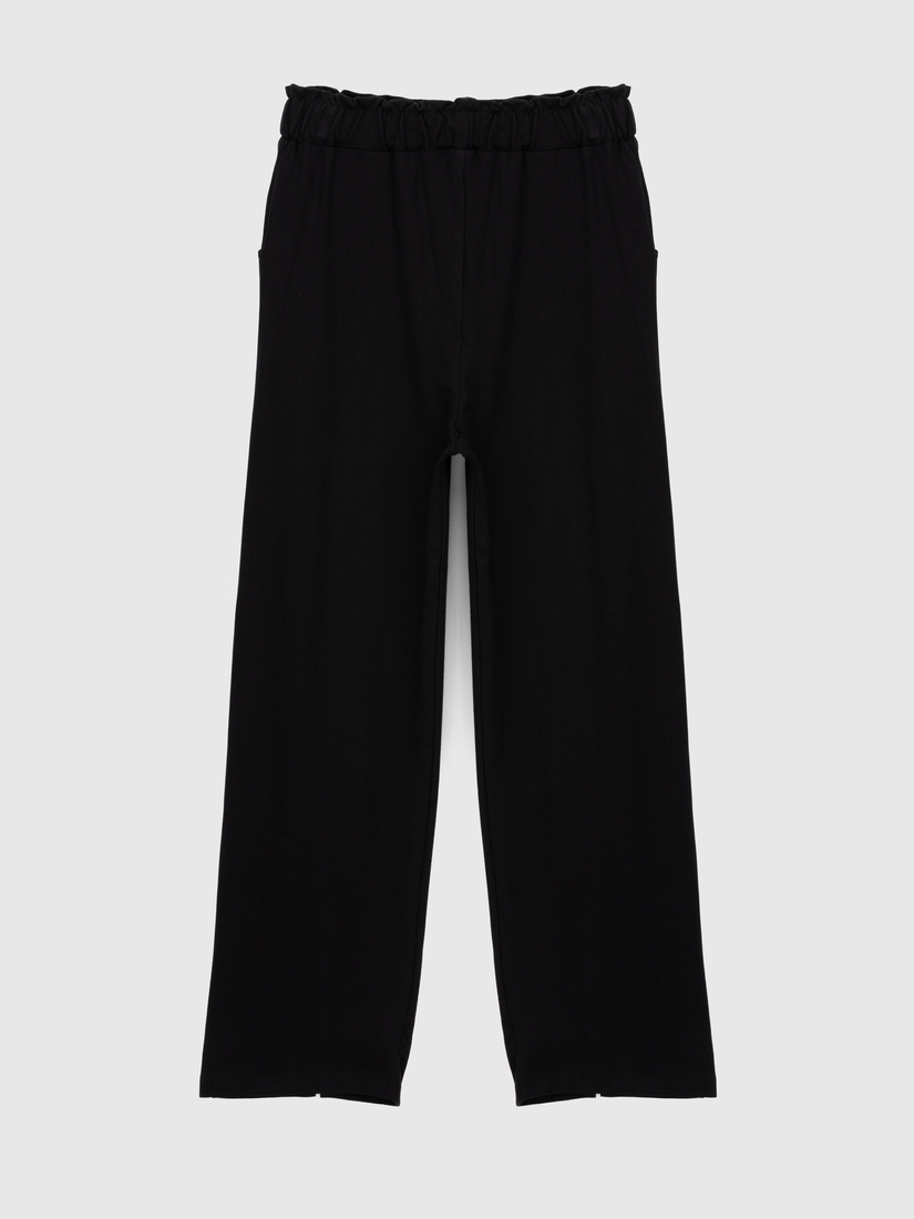 Фото Спортивні штани однотонні прямі для дівчинки Тімі 41136 164 см Чорний (2000990540690D)