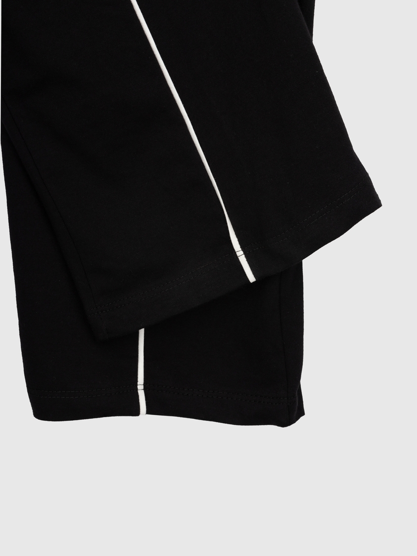 Фото Спортивные штаны однотонные прямые для девочки Тими 41136 164 см Черный (2000990540690D)
