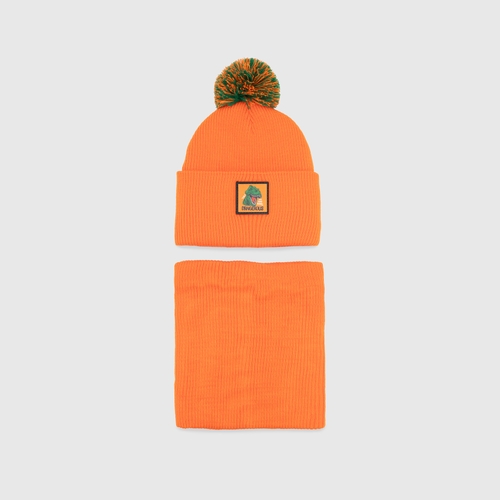 Фото Набор шапка+снуд для мальчика Talvi Рекс 48-56 Оранжевый (2000990107077D)